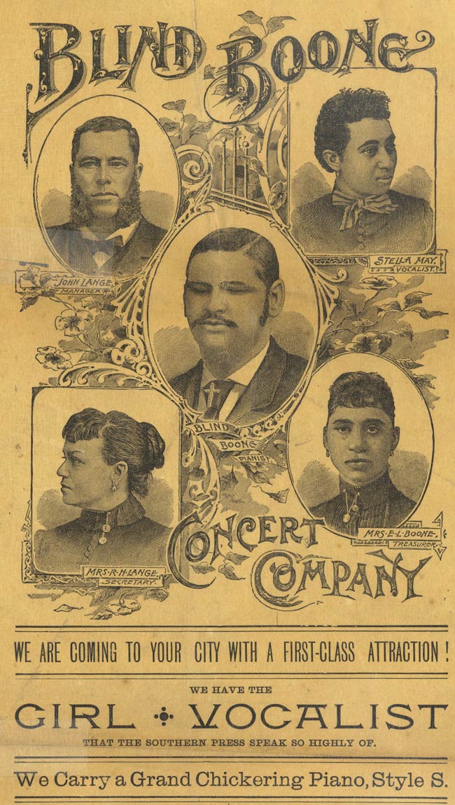 Blind Boone Concert Company Poster